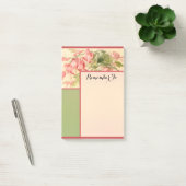 Post-it® Élégant Vintage rose Fleurs vert (Bureau)