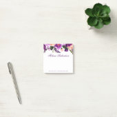 Post-it® Elégant violet Ultra Violet Aquarelle Florale (Bureau)