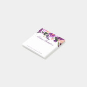 Post-it® Elégant violet Ultra Violet Aquarelle Florale (Incliné)