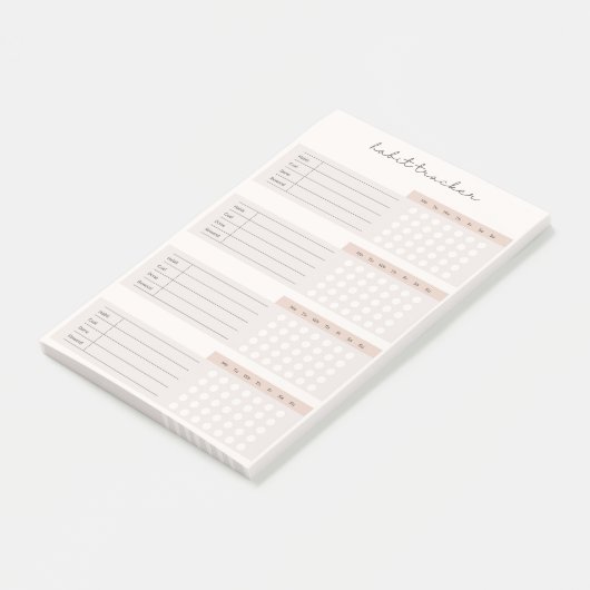 Post-it® Elégant Weekly Habit Tracker (Incliné)