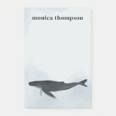 Post-it® Elégante Aquarelle moderne baleine à bosse (Devant)