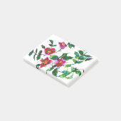 Post-it® Elégante aquarelle moderne fleur sauvage rose fonc (Incliné)