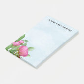 Post-it® Elégante aquarelle moderne Peonies roses Floral (Incliné)