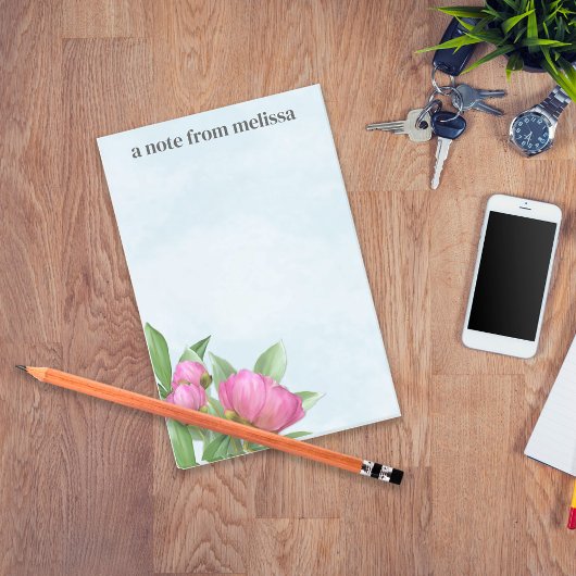 Post-it® Elégante aquarelle moderne Peonies roses Floral