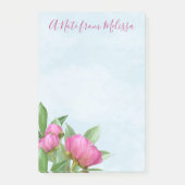 Post-it® Elégante aquarelle moderne Peonies roses Floral (Devant)