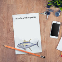 Elégante aquarelle moderne Poisson de thon bleu si