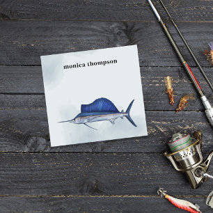 Post-it® Elégante aquarelle moderne Simple Blue Sailfish