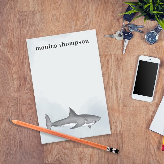 Post-it® Elégante aquarelle moderne Simple requin océanique