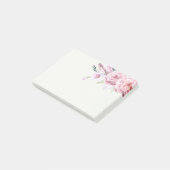Post-it® Elégante aquarelle naturelle Boho Plumes florales (Incliné)