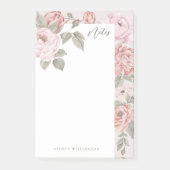 Post-it® Elégante aquarelle Peoné rose en fleurs Floral (Devant)