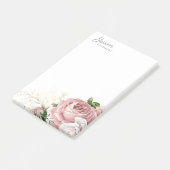Post-it® Elégante Aquarelle rose pâle Floral (Incliné)