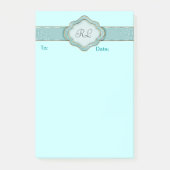 Post-it® Élégante bannière personnalisée Turquoise Notes (Devant)