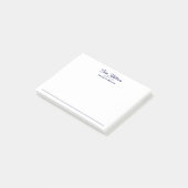 Post-it® Élégante bordure de script bleu marine (Incliné)