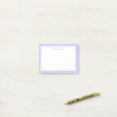Post-it® Elégante bordure dorée moderne de Periwinkle Perso (Sur un bureau)
