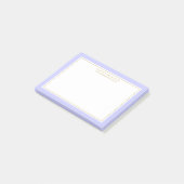 Post-it® Elégante bordure dorée moderne de Periwinkle Perso (Incliné)