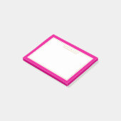 Post-it® Elégante bordure en or Girly Magenta personnalisée (Incliné)