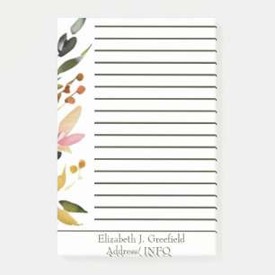 Post-it® Elégante bordure florale personnalisée