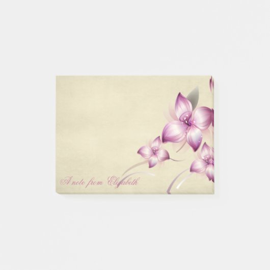 Post-it® Élégante Chic Féminin , Fleurs (Devant)