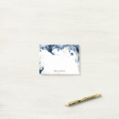 Post-it® Elégante couleur d'eau couleur or bleu marine (Sur un bureau)