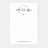 Post-it® Élégante couronne d'art de ligne Fleur sauvage (Devant)