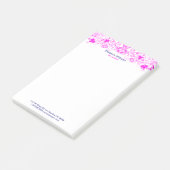 Post-it® Elégante Dentelle Florale Blanche Et Rose Chaud (Incliné)