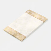 Post-it® Elégante dentelle florale rose et or (Incliné)