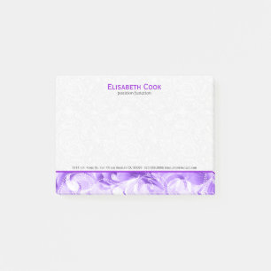 Post-it® Élégante Épersion Florale Violette Et Blanche