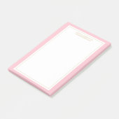 Post-it® Élégante Feminine Rose/Blanc/Or Personnalisée (Incliné)
