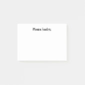 Post-it® Élégante Femme Fille Moderne Chic Script noir (Devant)