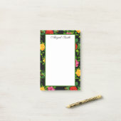 Post-it® Élégante Fleur Rose Rouge Jaune Rose Et Violet (Sur un bureau)