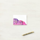 Post-it® Elégante florales violettes roses hydrangées (Sur un bureau)