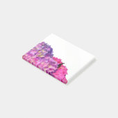 Post-it® Elégante florales violettes roses hydrangées (Incliné)