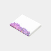 Post-it® Elégante florales violettes roses hydrangées (Incliné)