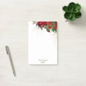 Post-it® Elégante frontière florale Rose (Bureau)