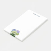 Post-it® Élégante Hydrangea Florale Aquarelle Tendance (Incliné)