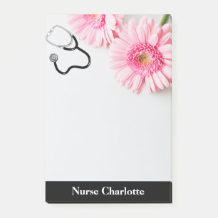 Post-it® Élégante infirmière de marguerite rose