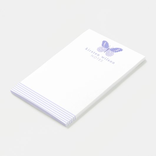 Post-it® Élégante Lavande Et Papillon Post-it Notes (Incliné)