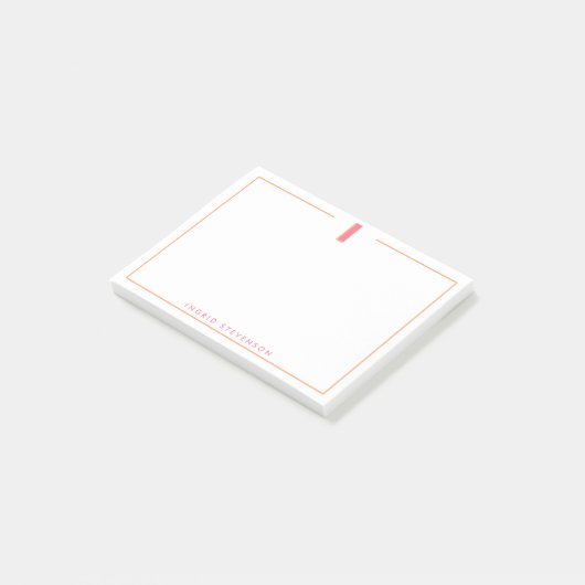 Post-it® Élégante lettre I initiale monogrammée 3D personna (Incliné)