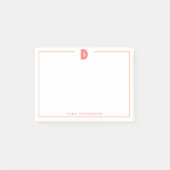 Post-it® Élégante lettre initiale D monogramme personnalisé (Devant)