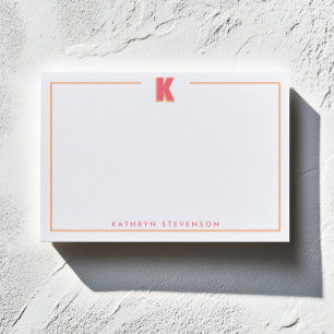 Post-it® Élégante lettre initiale K monogramme personnalisé