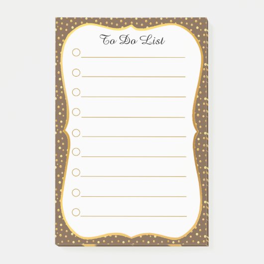 Post-it® Elégante Liste Personnalisée À Faire (Devant)