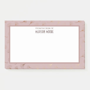 Post-it® Elégante main Rose or tiré floral