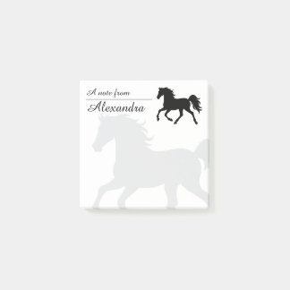 Post-it® Élégante note personnalisée de l'amant du cheval