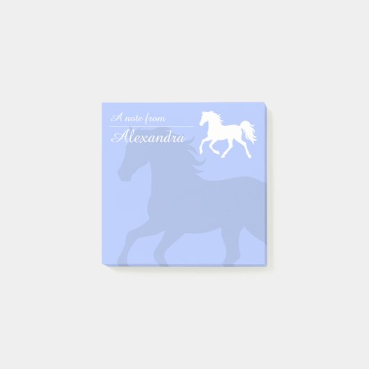 Post-it® Élégante note personnalisée de l'amant du cheval (Devant)