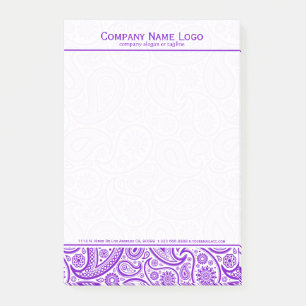 Post-it® Elégante Paisley Florale Blanche Et Violette