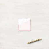 Post-it® Elégante parties scintillant en or rose blanc marb (Sur un bureau)