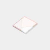 Post-it® Elégante parties scintillant en or rose géométriqu (Incliné)