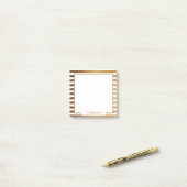 Post-it® Elégante Parties scintillant Or Pinstripes Chic te (Sur un bureau)