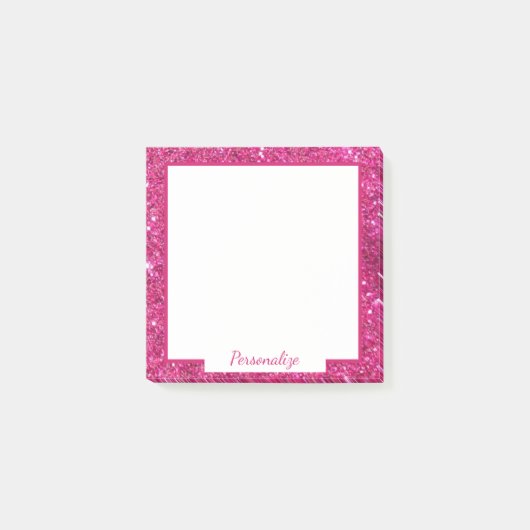Post-it® Elégante Parties scintillant rose Bordure Chic Fil (Devant)