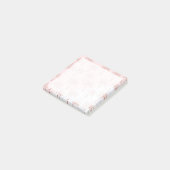 Post-it® Elégante parties scintillant rose en or et motif e (Incliné)